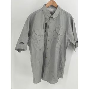 Tiger Hill Button‎ Down Shirt Men’s XL Gray Short Sleeve Fishing New